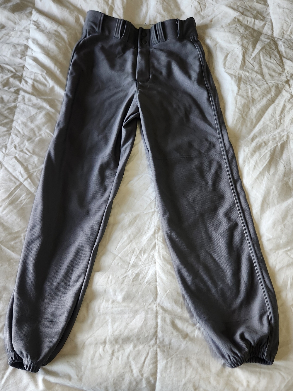 A4 Men’s Pro-Style Baseball Pants Adult Small SM Gray Elastic Bottom Softball